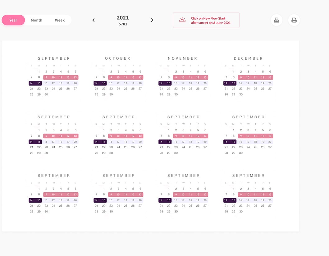 Mikvah Calendar App & Website for All Customs